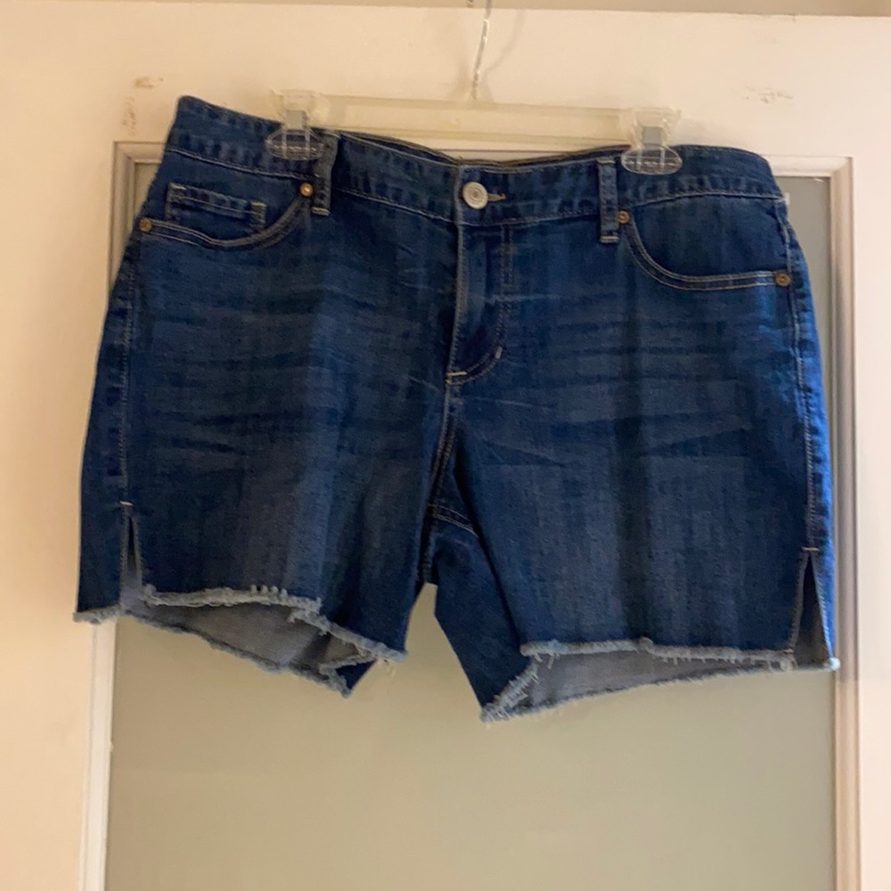 Dark wash shorts